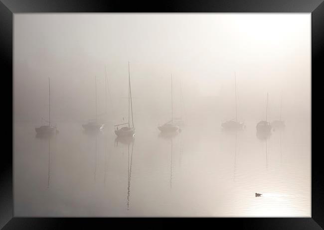 From out of the fog... Framed Print by Gary Finnigan