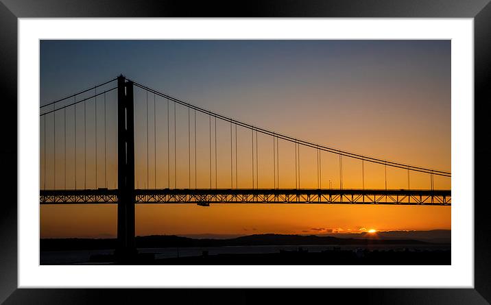 Forth sunset Framed Mounted Print by Gary Finnigan