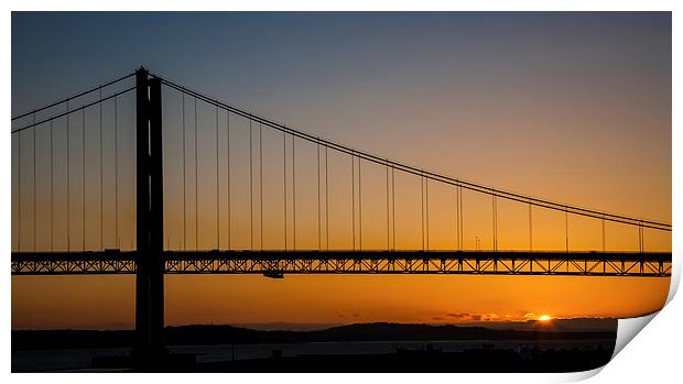 Forth sunset Print by Gary Finnigan