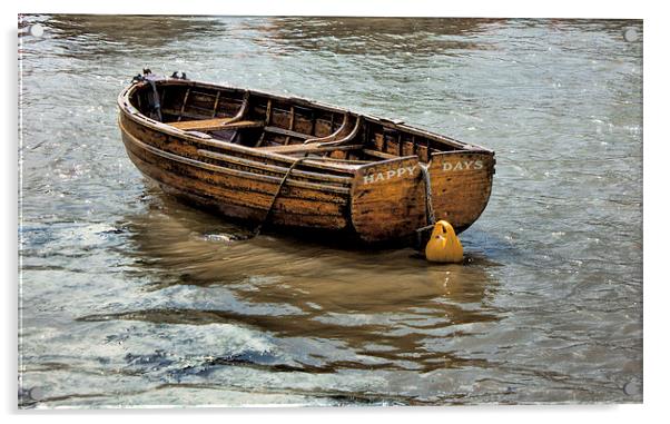 old row boat Acrylic by Thanet Photos