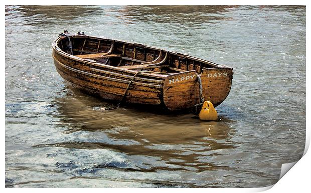 old row boat Print by Thanet Photos
