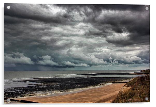 Storm on the coast Acrylic by Thanet Photos