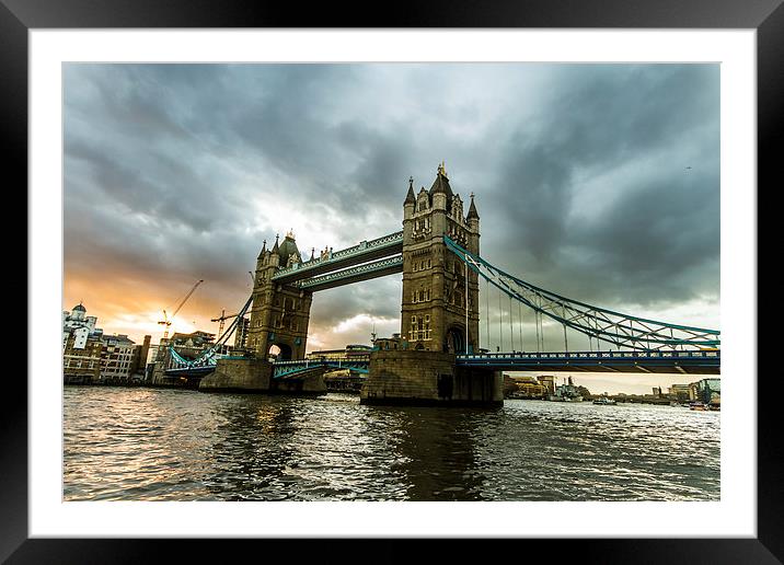 Tower Bridge Framed Mounted Print by Oxon Images