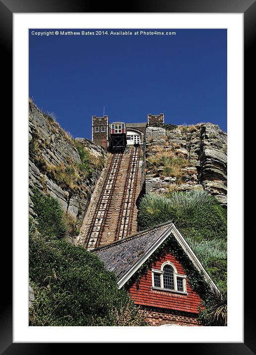 Hastings Funicular Railway Framed Mounted Print by Matthew Bates