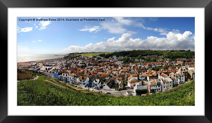 Hastings Panorama Framed Mounted Print by Matthew Bates