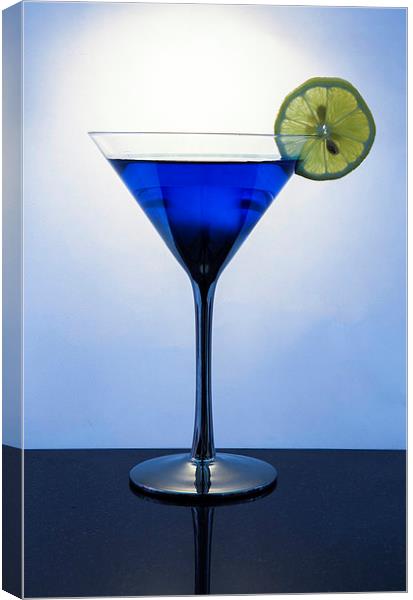 Blue Cocktail Canvas Print by David Pacey
