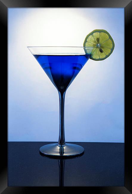 Blue Cocktail Framed Print by David Pacey