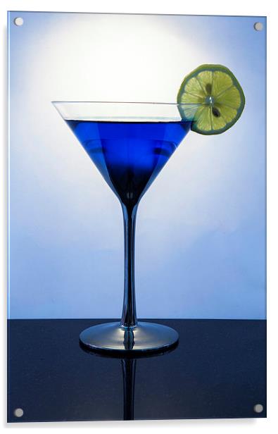 Blue Cocktail Acrylic by David Pacey