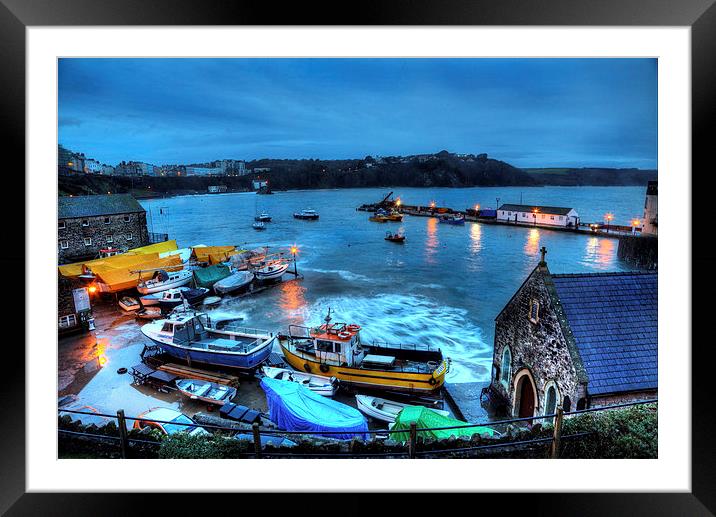 Tenby Harbour High Tide Framed Mounted Print by Simon West