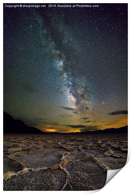 Milky Way over Death Valley Print by Sharpimage NET