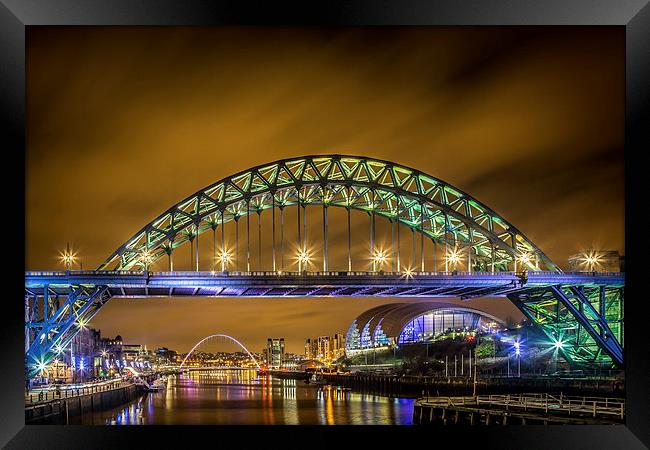 Newcastle Bridges Framed Print by I Burns