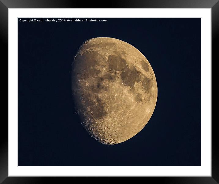 The Moon Framed Mounted Print by colin chalkley