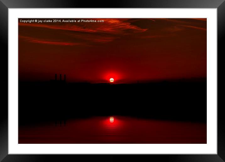 deep red Framed Mounted Print by jay clarke