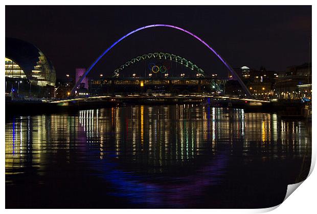 Bridge Reflections Print by I Burns