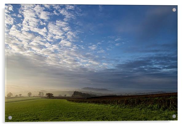 Mid Devon View Acrylic by Pete Hemington