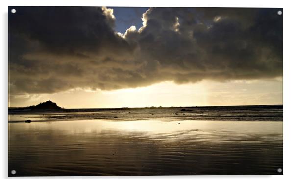 St Michaels Mount - Evening Light Acrylic by Karl Butler