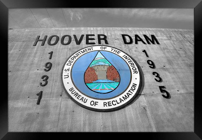 Hoover Logo Framed Print by Rob Hawkins