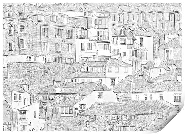St Ives Sketchbook Print by Karl Butler