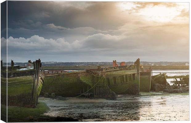Medway Wrecks Canvas Print by James Rowland