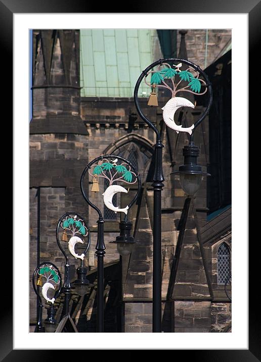 Glasgow lamps Framed Mounted Print by James Mc Quarrie