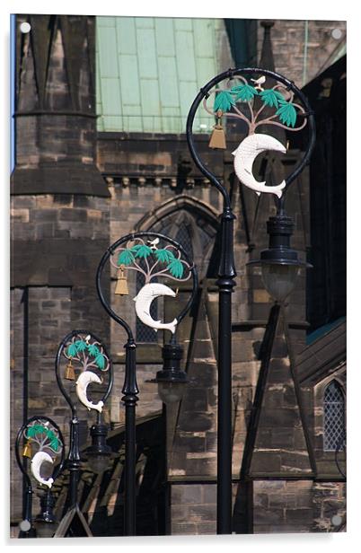 Glasgow lamps Acrylic by James Mc Quarrie