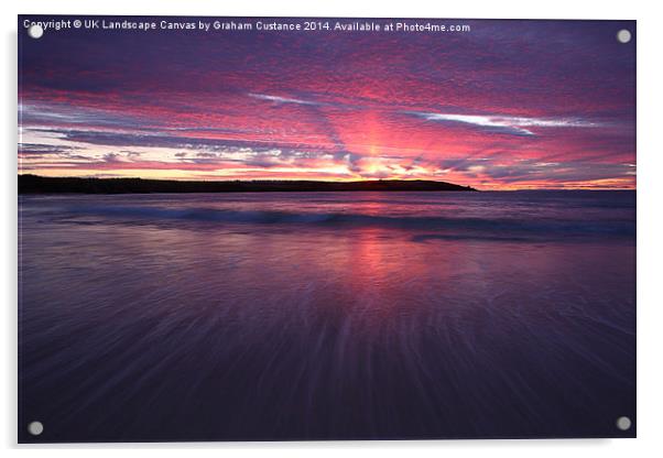 Cornwall Sunset Acrylic by Graham Custance