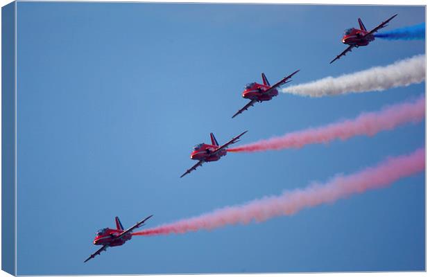 4 Red Arrows Canvas Print by Paul Nicholas