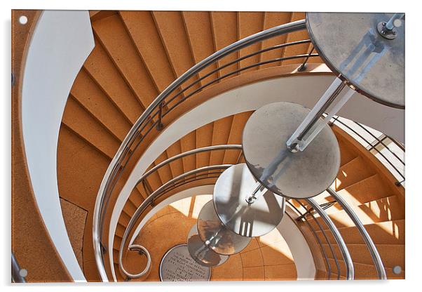 Spiral Staircase Acrylic by John B Walker LRPS