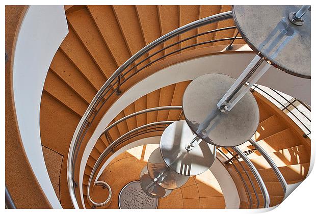 Spiral Staircase Print by John B Walker LRPS