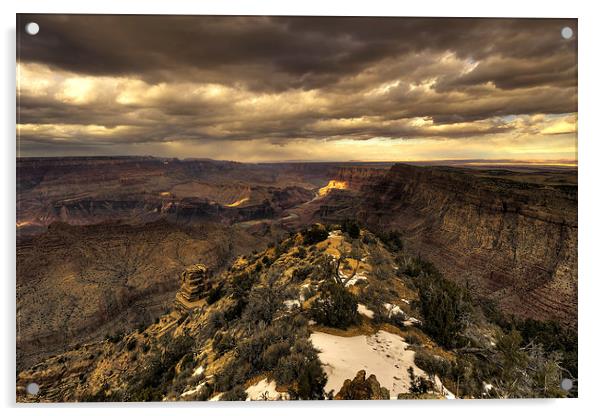 The Eastern Rim of the Grand Canyon Acrylic by Rob Hawkins
