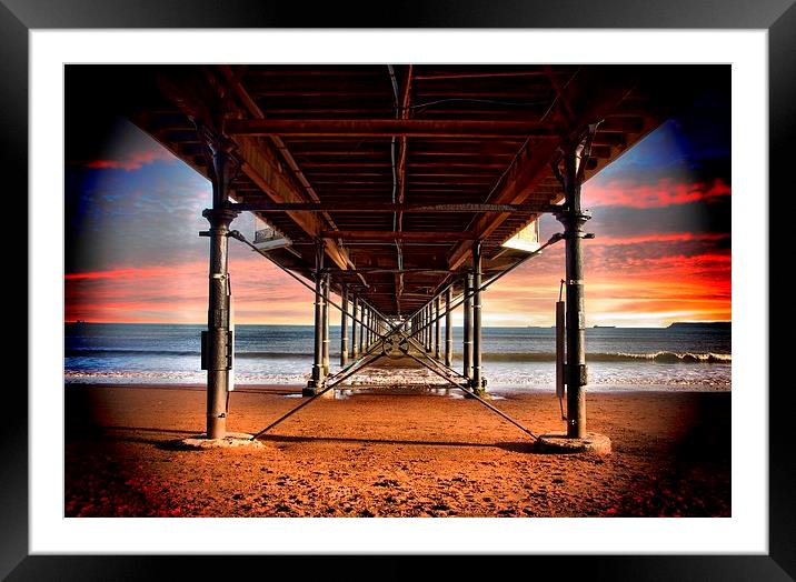 Under the pier at Paignton by JCstudios Framed Mounted Print by JC studios LRPS ARPS