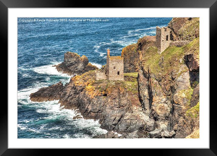 Cornish Engine Houses Framed Mounted Print by Paula Connelly