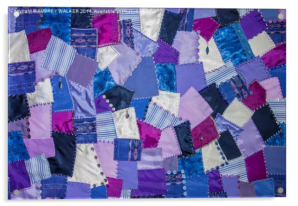 Crazy Patchwork Acrylic by Audrey Walker