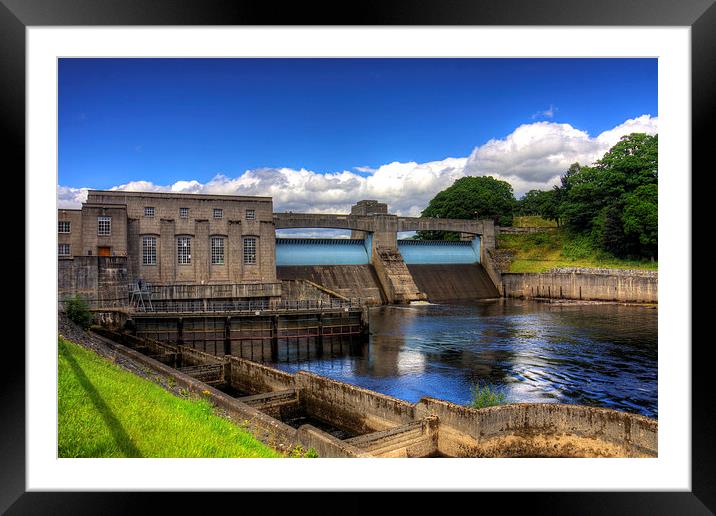 Pitlochry Dam and Fish Ladder Framed Mounted Print by Tom Gomez