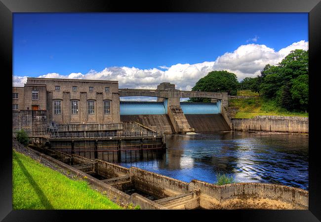 Pitlochry Dam and Fish Ladder Framed Print by Tom Gomez