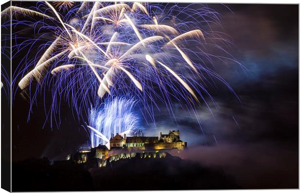 Stirling Castle Celebrations Canvas Print by Ian Potter
