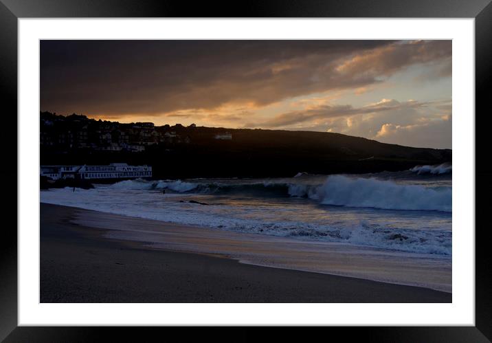 Stormy St Ives Framed Mounted Print by Karl Butler