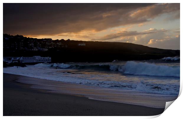 Stormy St Ives Print by Karl Butler