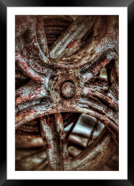 Rusty Wheel Framed Mounted Print by Scott Anderson