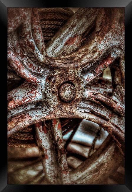 Rusty Wheel Framed Print by Scott Anderson
