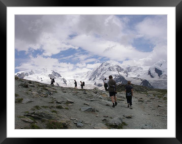 Walking in the Mountains Framed Mounted Print by Shoshan Photography 