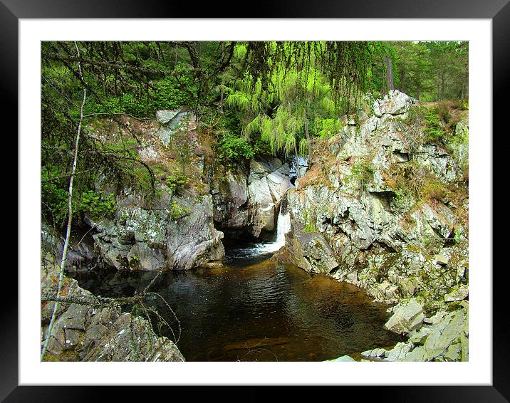 A pool on the Bruar Walk Framed Mounted Print by Tom Gomez
