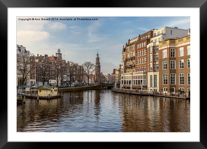 The Amstel  Amsterdam Framed Mounted Print by Ann Garrett