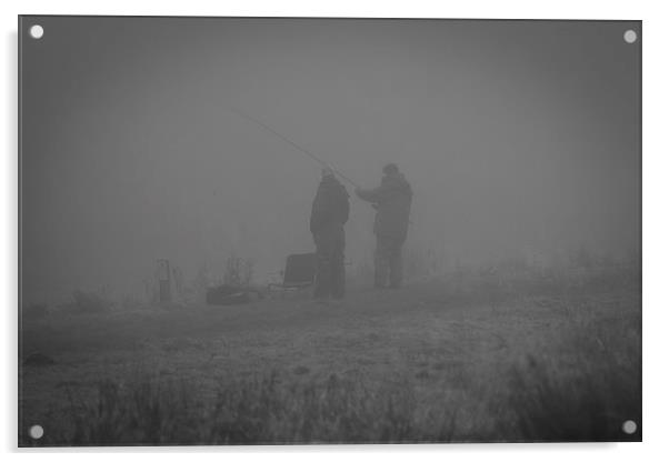 Foggy morning fish Acrylic by Steve Hughes