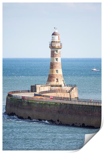 Roker Pier Lighthouse Print by I Burns