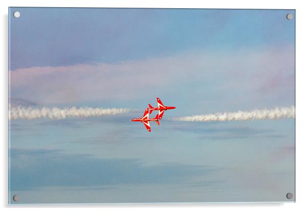 Red Arrows Crossover Acrylic by I Burns