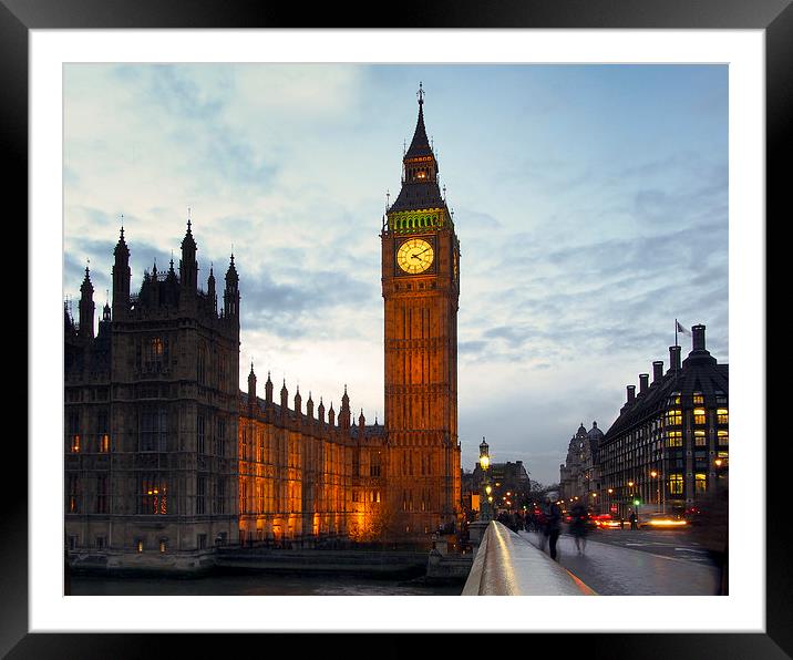 Big Ben Framed Mounted Print by Victor Burnside