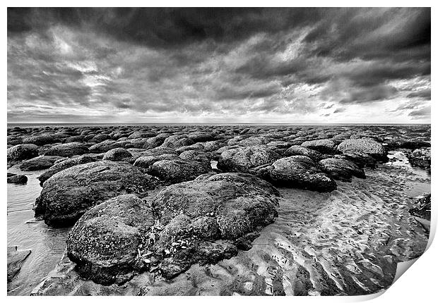 Hunstanton Rocks Print by Mike Sherman Photog