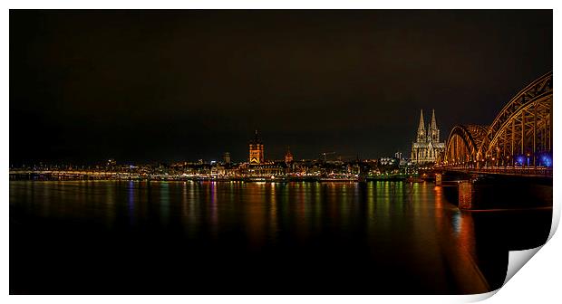 Cologne Dom and Rhine Print by Brian O'Dwyer
