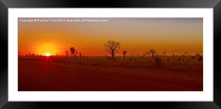 Sunset on Gibb River Road W.A Framed Mounted Print by Pauline Tims